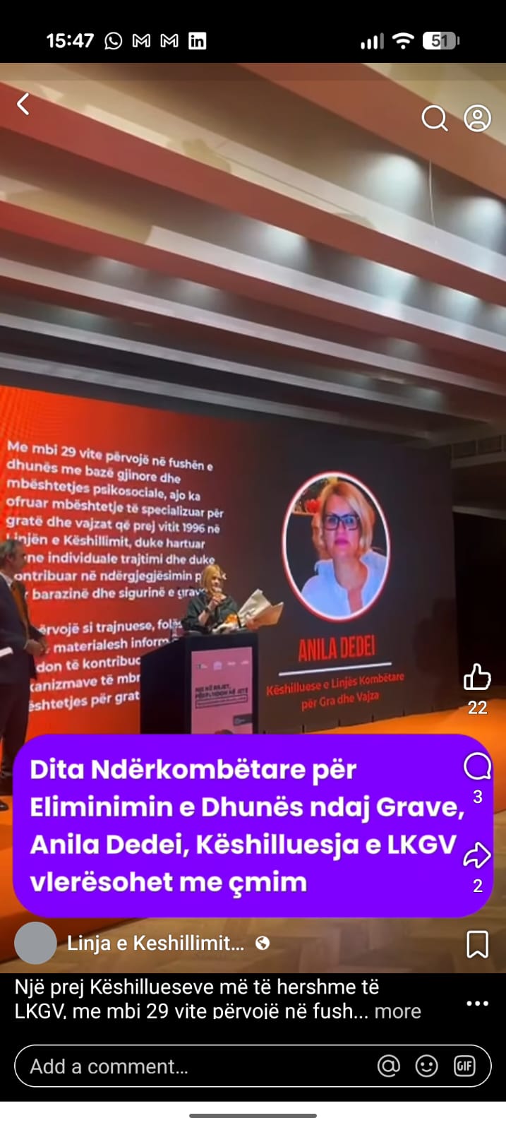 Recognition for Long-term Contribution to Women’s Protection